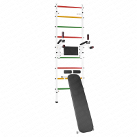 Шведская стенка с брусьями и универсальной скамьей Asta87 Белая